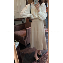 Lune one-piece half-body skirt woman summer slim fit with irregular skirt High waist display slim fit for a dress