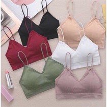 1 2 pieces of beautiful back underwear female students Korean camisole vest female chest wrap bra bra without steel ring