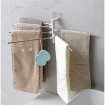 Punch-free rotating towel rack toilet towel rack bathroom wall hanging towel bar toilet rack