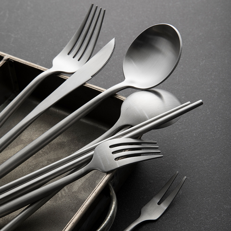 TaoDian western food steak knife and fork spoon set 304 stainless steel household tableware plate full web celebrity knife and fork spoon