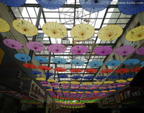 Walking Show Dance Silk Cloth Umbrella China Wind Classical Oil Paper Umbrella Dancing Props Festival Activities Arrangement Ceiling Decoration Umbrella