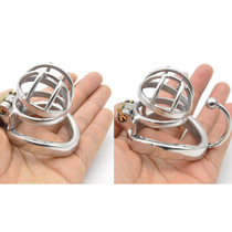 Prisoner bird new mens curved snap ring hook ring metal 304 stainless steel chastity lock CB6000S length