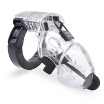 Second generation electric shock chastity cage male adjustable snap ring chastity lock CB penis cage adult sex toys