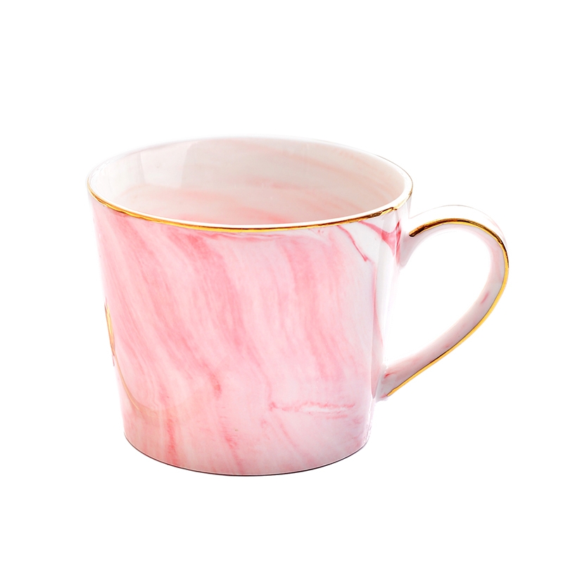 Qiao mu creative marble paint grain lovers mugs office glass ceramic cup cup cup coffee for breakfast