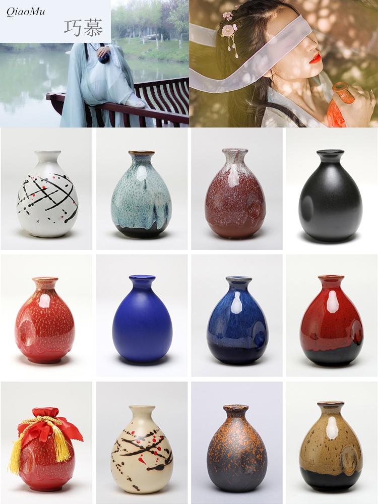 Qiao mu empty bottles decorative vase exchanger with the ceramics yixing furnishing articles jar liquor flask mailed to pack a kilo