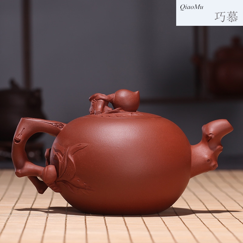Qiao mu, yixing it purple sand teapot 600 cc birthday peach pot pot of purple sand teapot big kettle pot