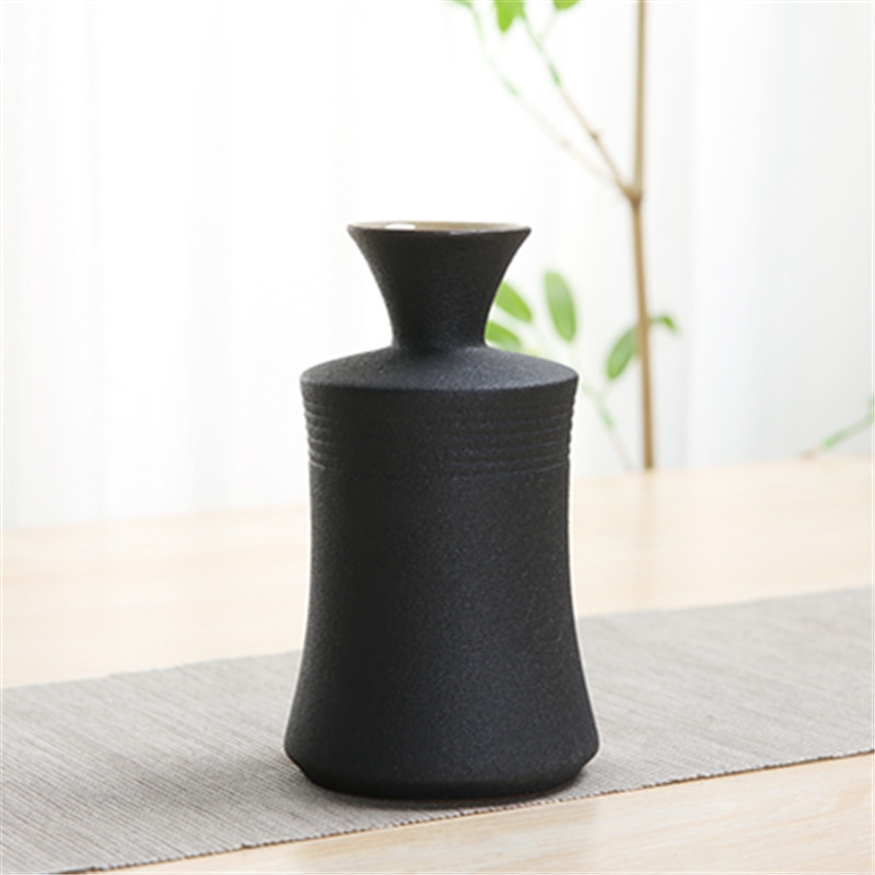 Qiao mu ceramic temperature wine pot black he its drank wine suits for coarse pottery wine glass with points a small handleless wine cup small household porcelain