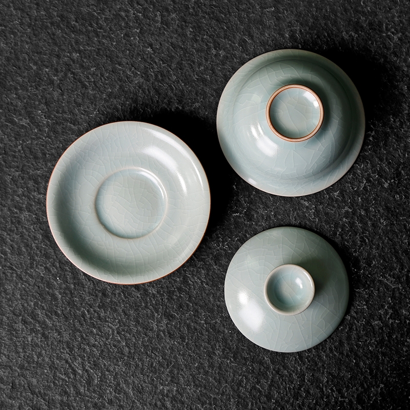 Qiao mu PMZ your up kung fu tea tea tureen tea bowl three cups to a single large ceramics thickening ice crack