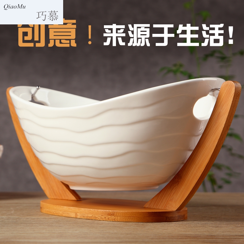 Sitting room place for DHT opportunely ceramic fruit bowl fruit basket white hanging three creative fruit basin fashion