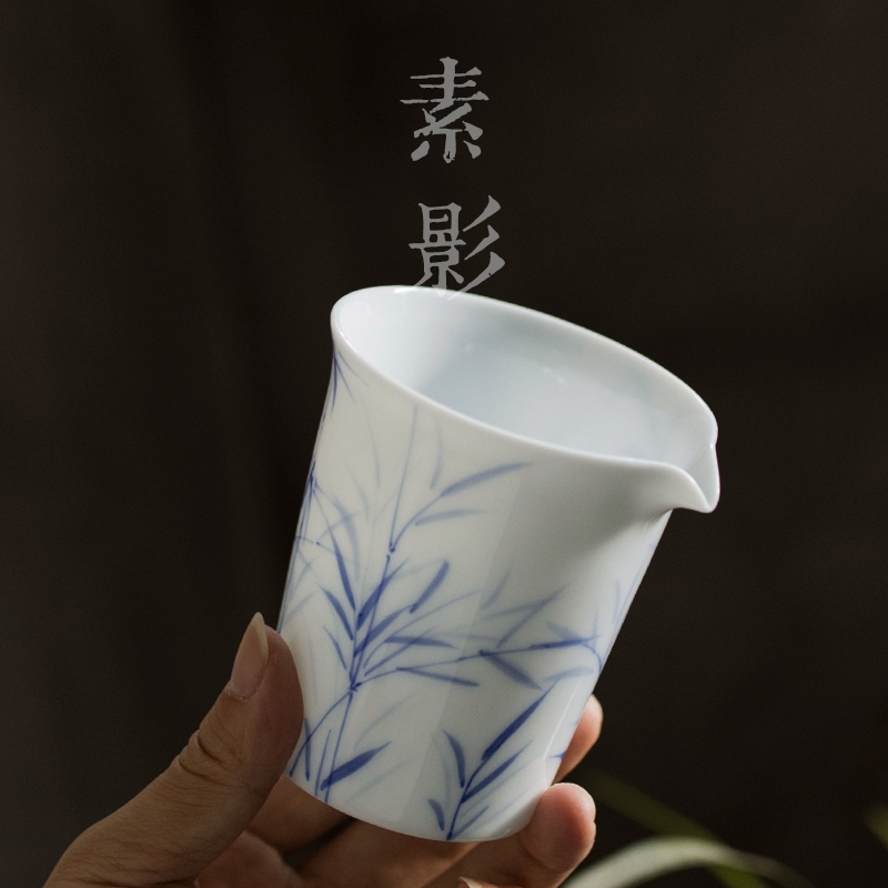 Qiao reasonable longed for blue and white porcelain cup do handheld well cup dried mercifully kung fu tea set with zero points of tea ware ceramics by hand