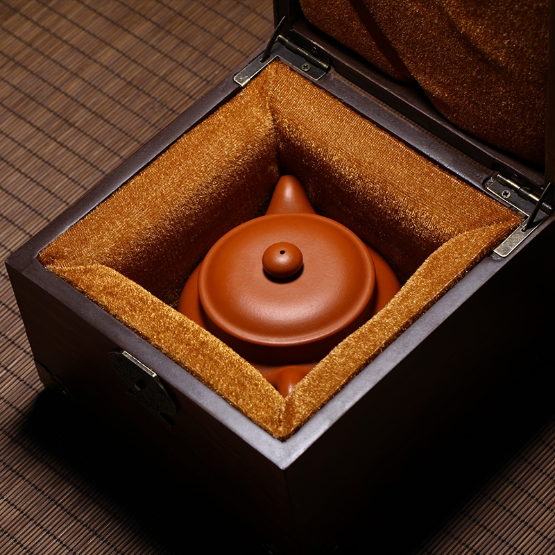 Qiao mu YM yixing it tea set solid wood box JinHe fine cotton, bamboo packing box to box the teapot