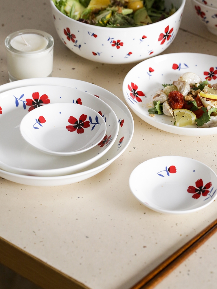 Longed for LH household ipads China small red fish spoon plate combination dishes suit taste soup bowl dish dish FanPan tableware