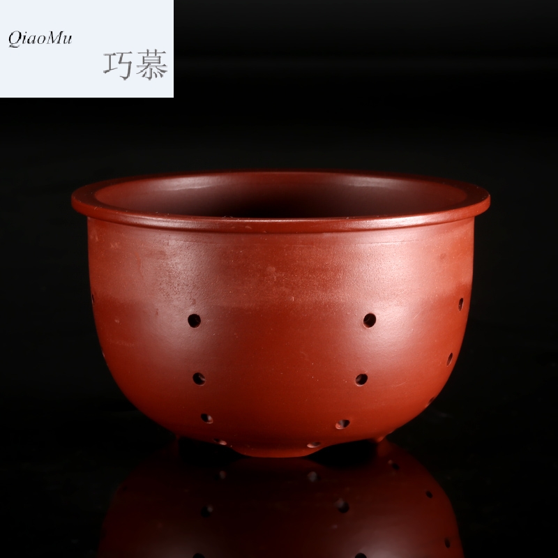 Qiao mu SU purple sand cup yixing purple sand cup manually undressed ore belt filter tank make tea cup custom office