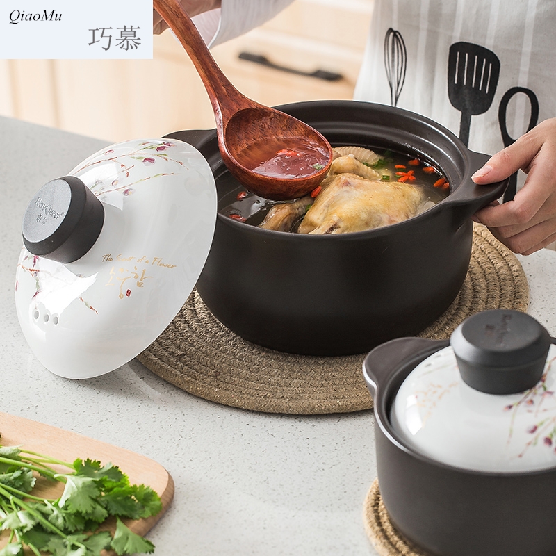 Qiam qiao mu Japanese high - temperature curing casseroles, ceramic sand pot soup boil soup pot stew of household gas flame