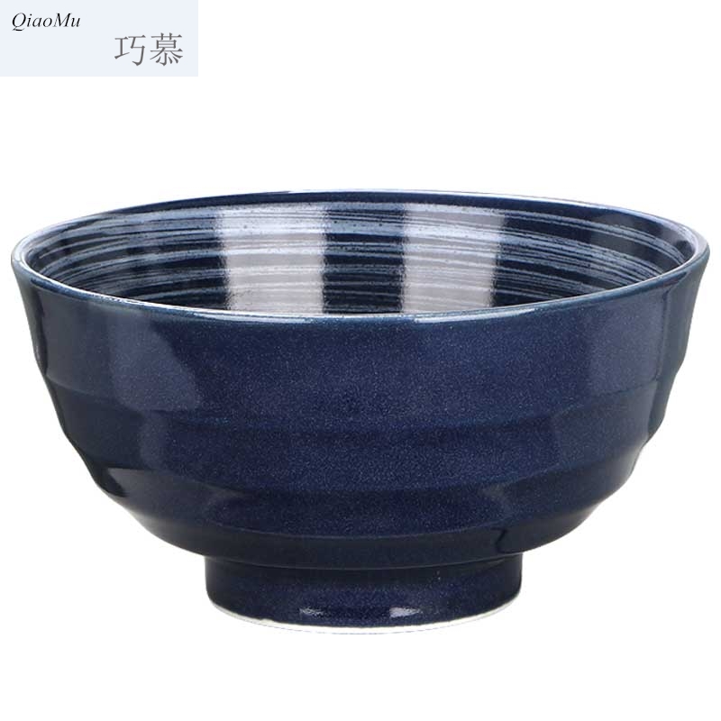 Qiao mu temmoku glaze household tableware ceramic bowl of the big plate Japanese large bowl of soup bowl rainbow such as bowl hat to bowl