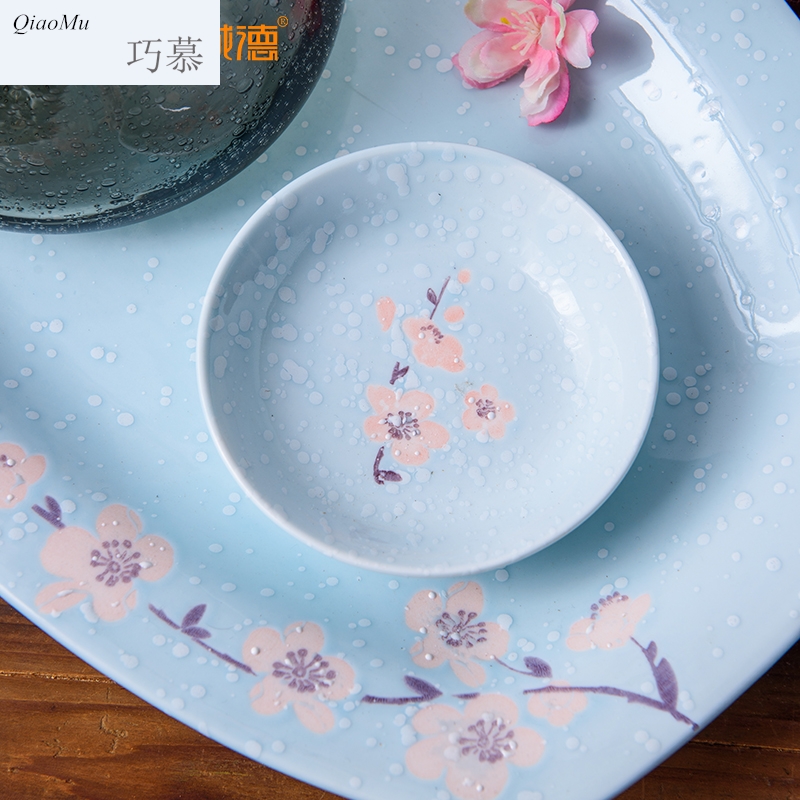 Qiao longed for 30 + 3 l casserole Japanese dishes suit household name plum combination dishes ceramic tableware box