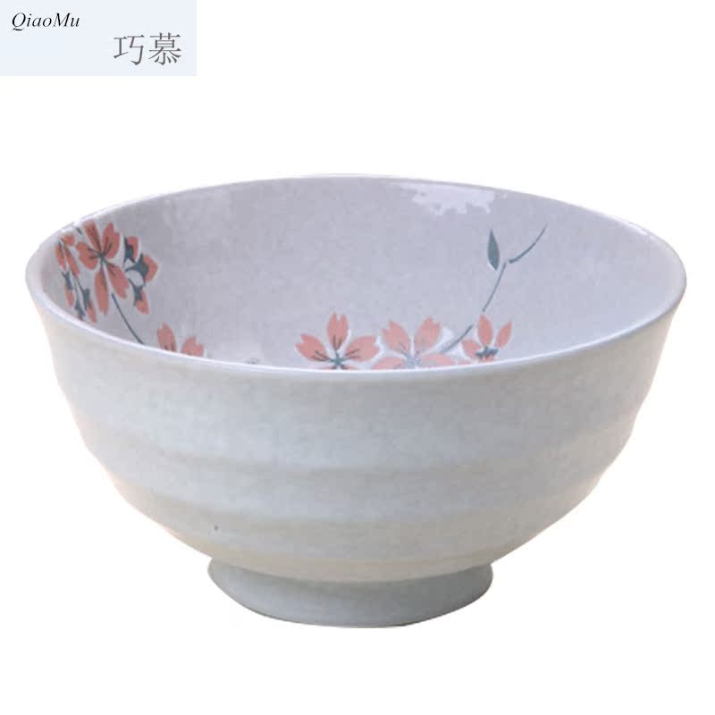 Qiao mu Japanese cherry blossom put ceramic tableware plate sets of household snack dish dish dish soup plate sushi plate