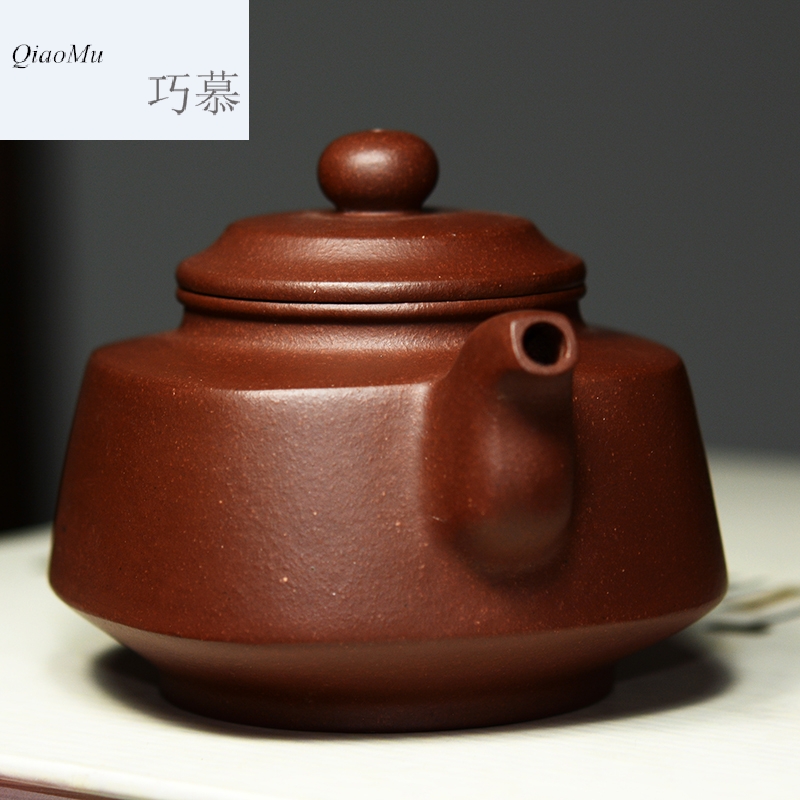 Qiao mu QD yixing it the teapot kung fu tea set by manual light manual, the shrink of bottom chamfer nature round place