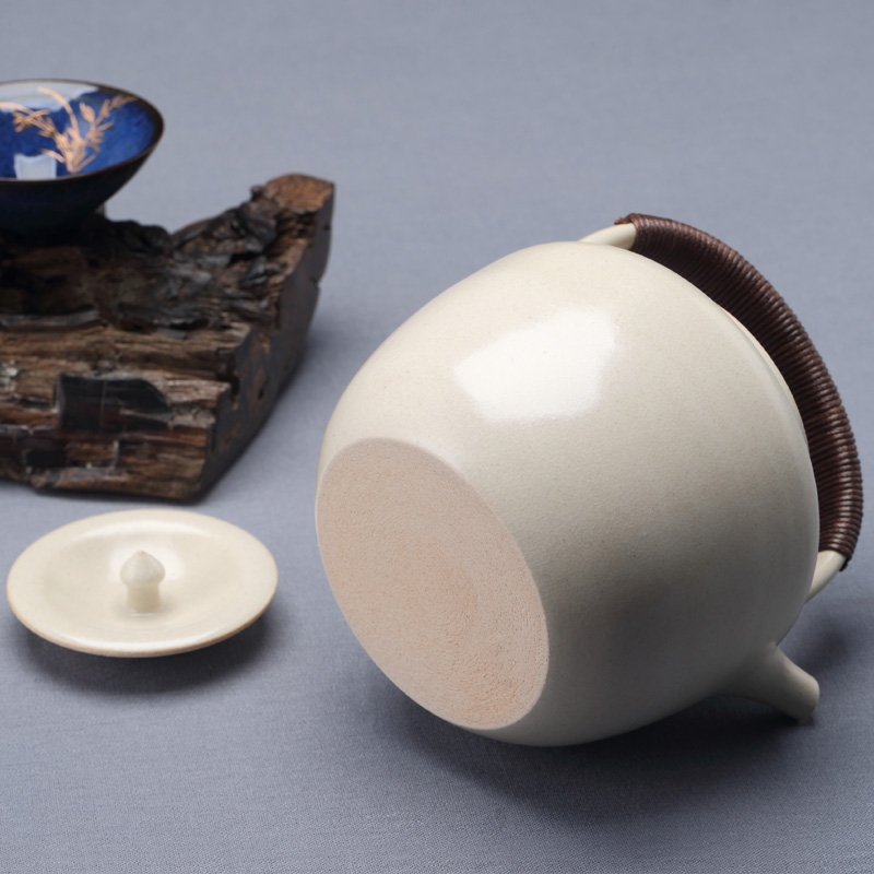 Qiao mu kettle jingdezhen TaoMingTang soda glaze tea set single pot of household electrical TaoLu girder pot of white clay ceramic POTS