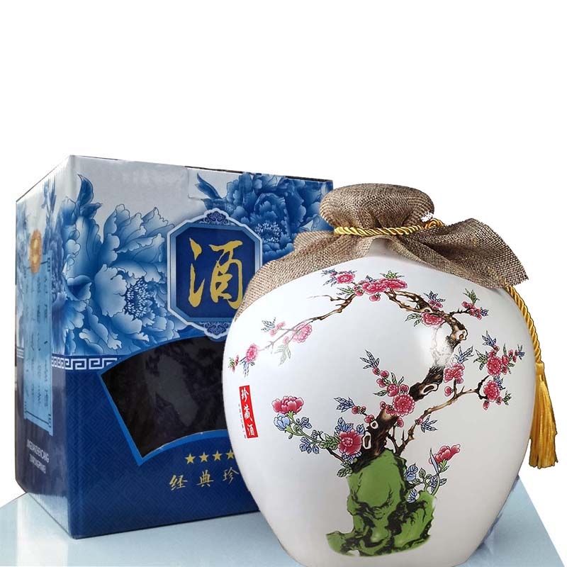 Qiao mu 5 jins of jingdezhen ceramic empty wine wine box carton portable wine wine jar jar 5 jins of seal wine