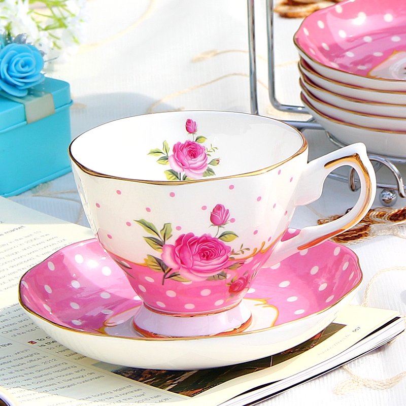 Qiao mu coffee cup suit European ipads China English afternoon tea tea coffee cups and saucers ceramic tea cup small key-2 luxury