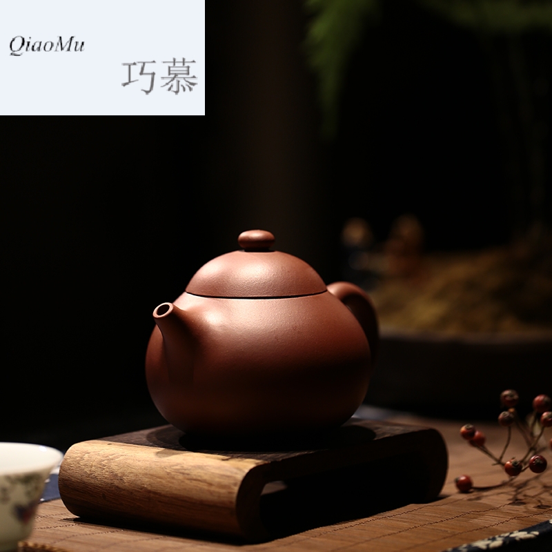 Qiao mu, yixing authentic masters are it by hand undressed ore the qing xi shi pot of of bottom chamfer pomelos pot of the teapot