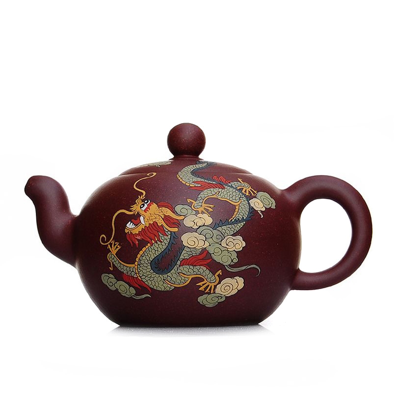 Qiao mu JS yixing undressed ore make violet arenaceous all manual it fine engraving xi shi pot of tea set gift teapot