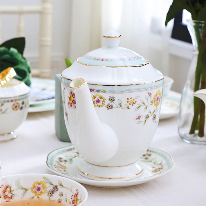 Qiao mu English afternoon tea tea set ipads porcelain dessert dish plate ceramic European - style home plate