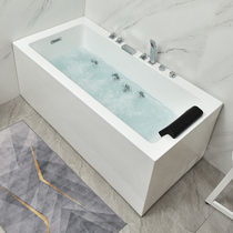 Acrylic household small apartment thermostatic surfing Jacuzzi tub free-standing one seamless rectangular adult bathtub
