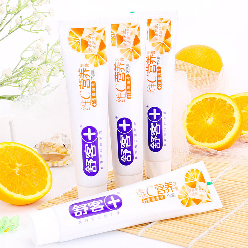舒客 维c营养牙膏120g*4 去口臭去牙渍