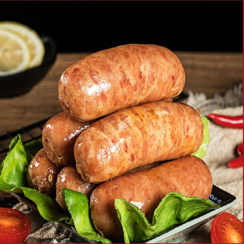 【稻麦香】火山石纯肉烤肠10根500g(热品库)