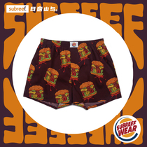 subreef Hamburg Aro pants pure cotton dark island couple four corners panties men and women home shorts tide cartoon pajamas