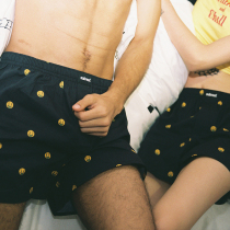 Gold face subreef dark island couple cotton four corners shorts panties mens and womens home pants Aro pants pajamas large size