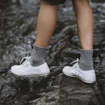 subreef dark island socks Mens and womens cat embroidery pure cotton sports low-cut Japanese street tide socks Gray socks