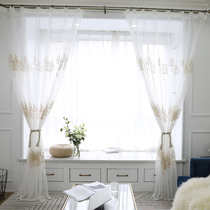Zhejiang pastoral hair fortune tree window curtain shading window curtain finished Special Special living room bedroom custom