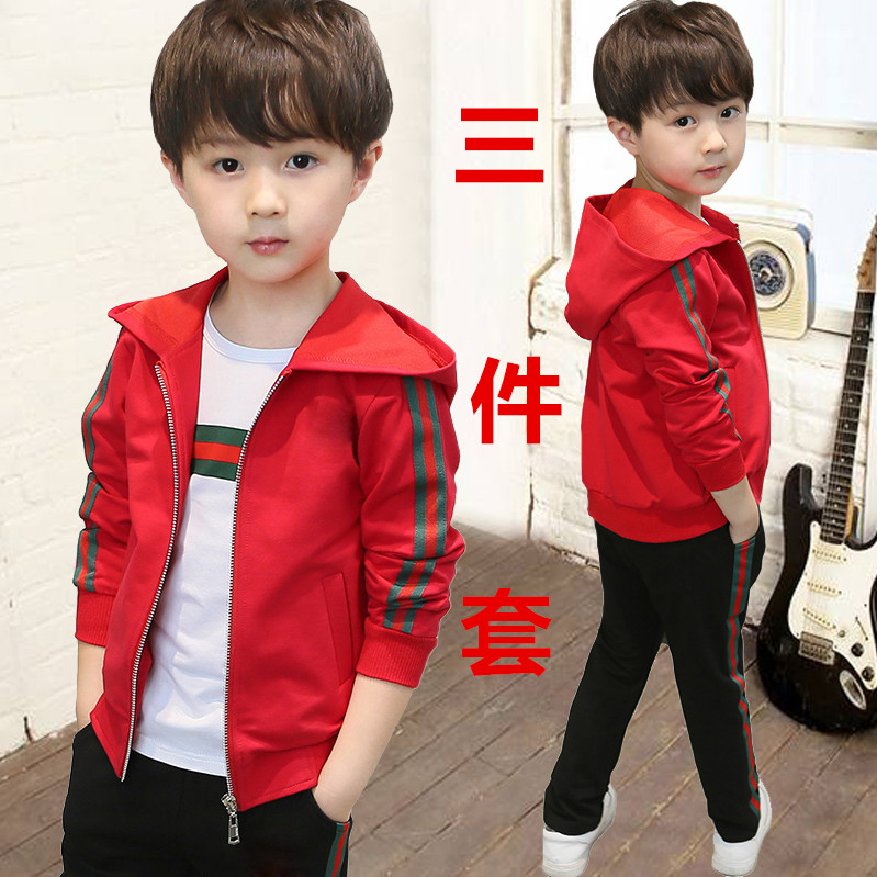 Children's clothing boys' spring suits 2020 new spring and autumn middle-aged children's boys' Western style sports two-piece suit tide clothes