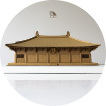 Fo Guang Temple East Hall Paper craftsman handmade model Ancient Chinese architecture Dou arch Dou wall cultural and creative design ornaments