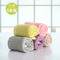 5pcs Microfiber Rubber Dishcloths Dishcloths Cleaning Cloths Kitchen Bowls Brush Towels Housework Thickening Tablecloths Glass Wipes