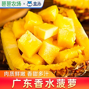 【芭芭农场】盒马广东香水菠萝3斤（共3个）[10元优惠券]-寻折猪