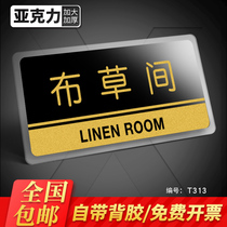Cloth Grass Room Reception Room Trial Dressing Room Acrylic Doorplate Area Zoning Signs Ban Smoke Mark Bathroom Toilet Restaurant Cozy Reminder Card Coroom Cards Custom Bathroom Signage