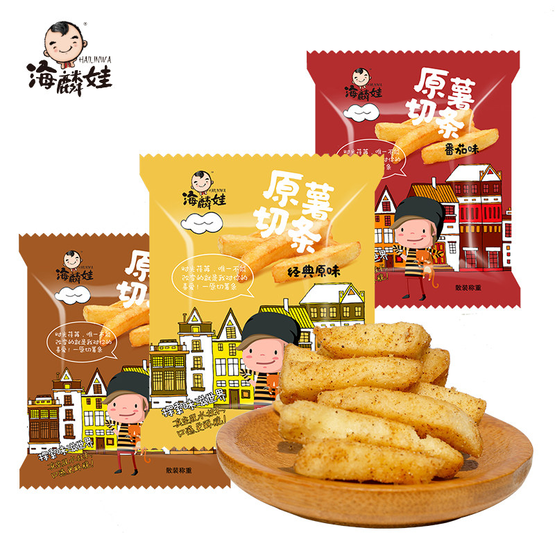 海麟娃原切薯条 脱水非膨化油炸薯片薯条脆休闲零食