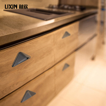 Lixin buckle hand drawer wardrobe door dark handle Invisible surface mounted handle Modern simple wardrobe cabinet embedded in the cabinet