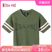 (Broken clearance )(USAPRO children's clothing series)Running training fitness yoga sports short-sleeved T-shirt girl