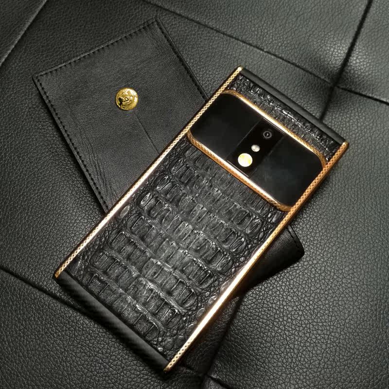 gemry/詹姆士r19 plus全网通高端双4g智能手机直插式原装牛皮皮套_不