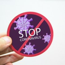 Epidemic prevention new crown sticker suitcase luggage notebook ipad waterproof personality stickers