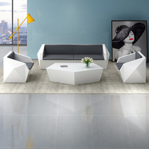 Dicong furniture fashion paint office sofa Coffee table combination reception area sofa shaped business area meeting sofa