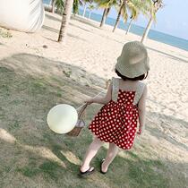 Tide brand girl sling summer thin princess dress 2021 new foreign baby dress girl fashionable childrens clothing