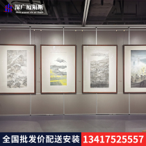 Exhibition hall activity partition screen Hanging rail hanging art board Mobile folding door Gallery Museum Art museum activity exhibition board