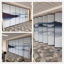 Hotel movable partition wall screen mobile box folding soundproof hotel sliding restaurant hanging rail rotating partition