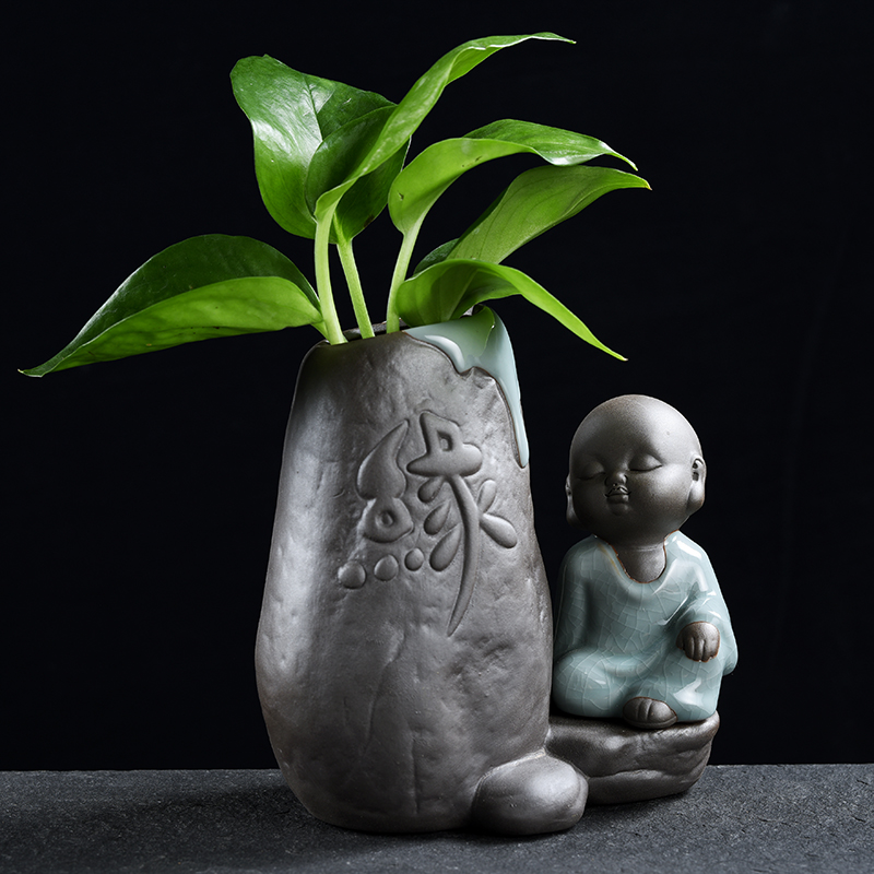 Creative furnishing articles monk floret apparatus of sitting room other flower home decoration glass vases, ceramic water container